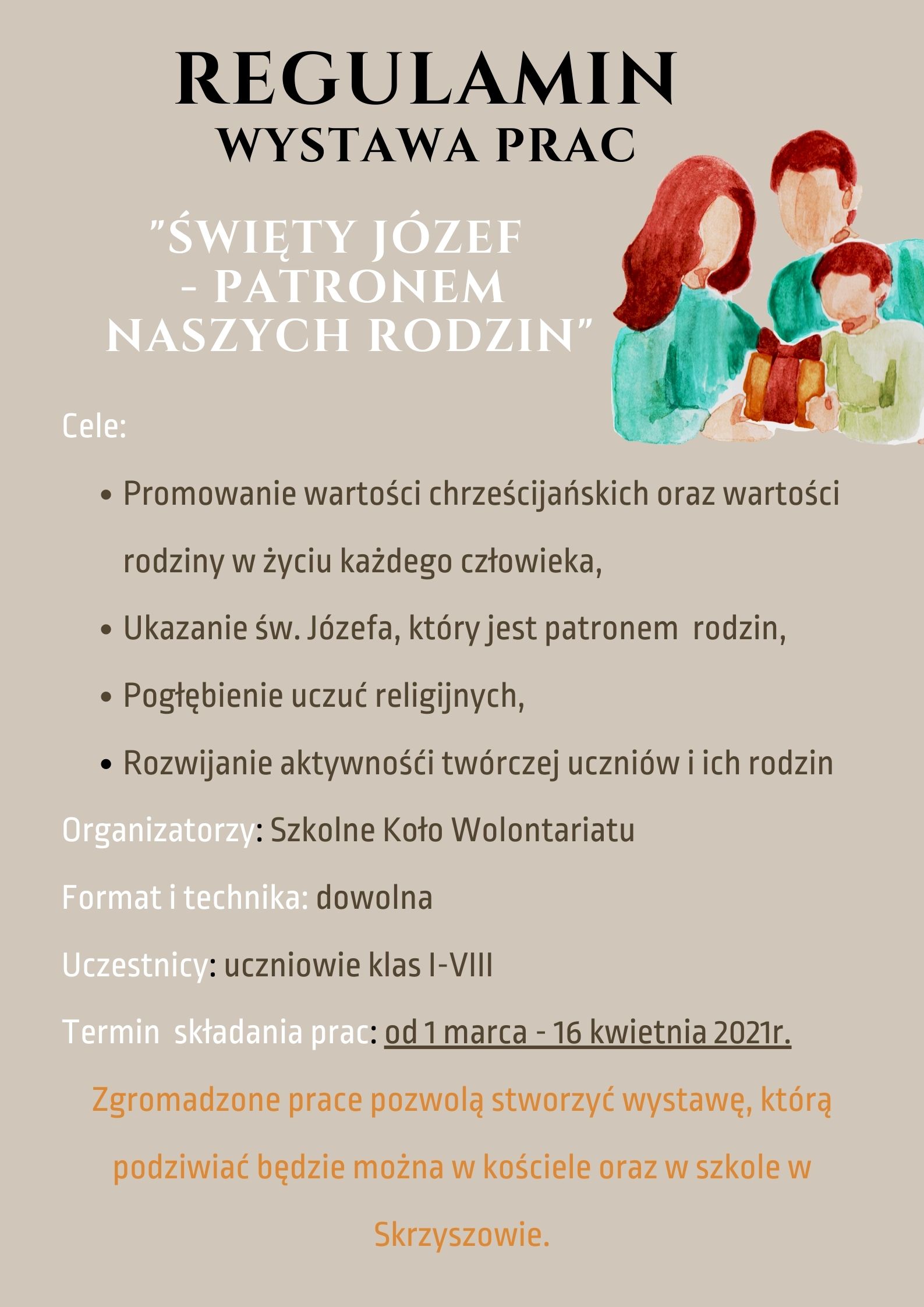 regulamin wystawy prac o św. Józefie